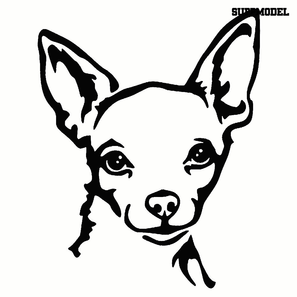 Stiker Reflektif Motif Anjing Chihuahua Untuk Dekorasi Mobil / Motor