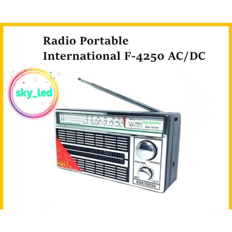 RADIO PORTABLE INTERNATIONAL JADUL 3 BAND FM - AM -SW AC/DC 4250 ANTIK