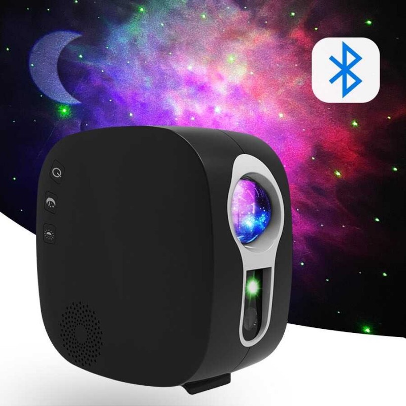 Lampu Tidur Proyektor 7 Cahaya Aurora Bintang Bluetooth Speaker USB