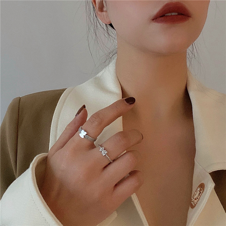 Cincin Model Terbuka Desain Beruang Untuk Fashion