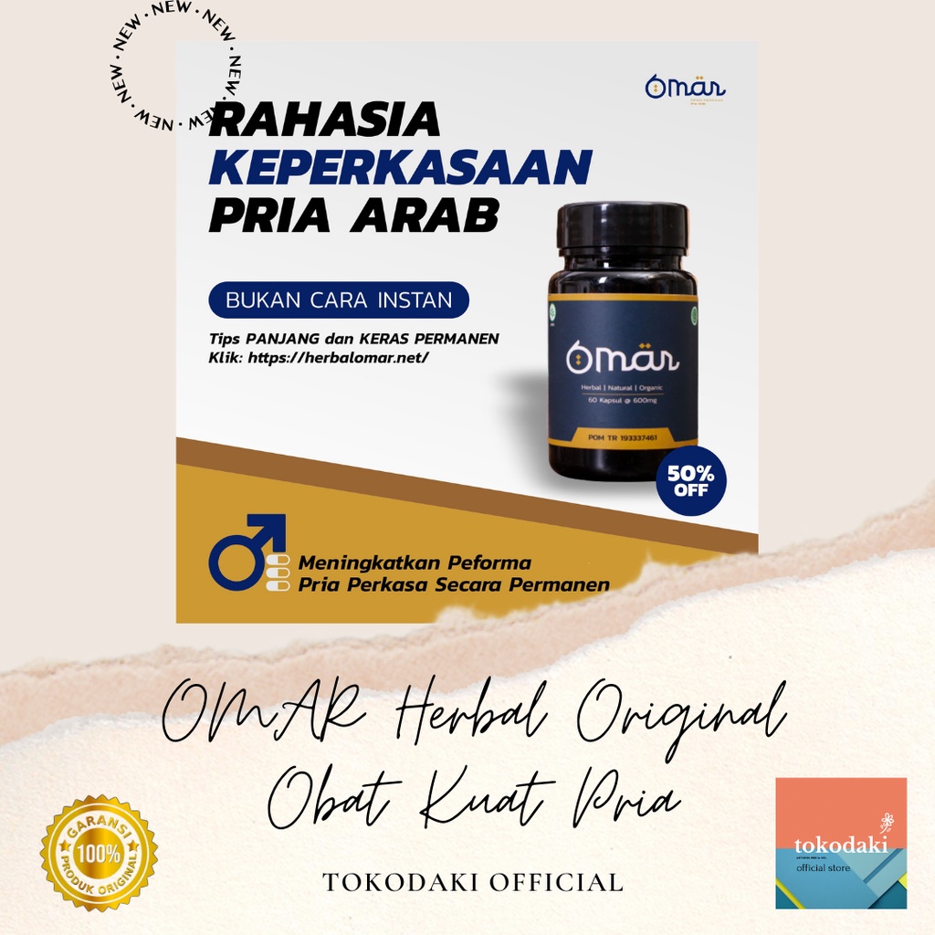 Obat Herbal Stamina Pria OMAR ASLI 100% Original Suplemen | Obat Kuat Stamina Pria Dewasa Omar Herba