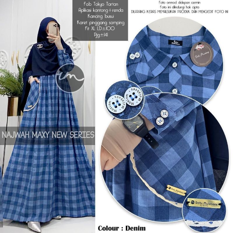 (ASLI) NAJWAH MAXY NEW SERIES BY RATU DRESS MAXY ORIGINAL