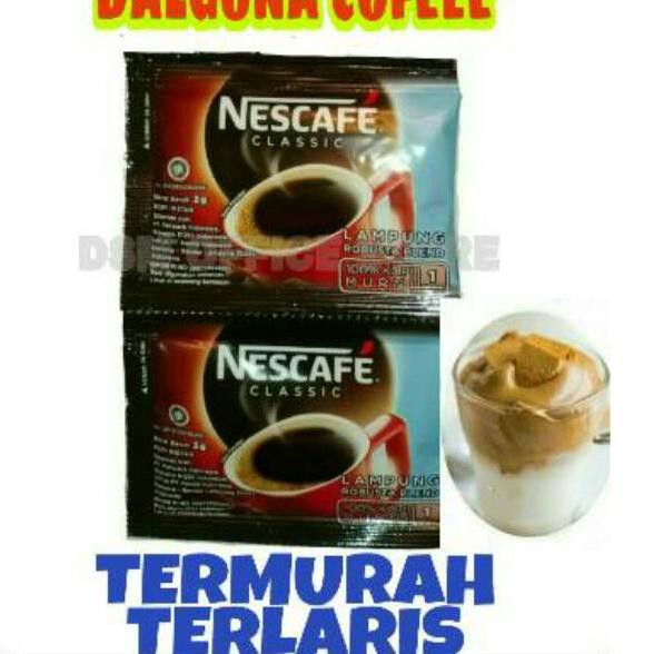 

Sale!!! NESCAFE CLASSIC 2 GRAM KOPI (ISI 10 PCS) DALGONA COFFEE