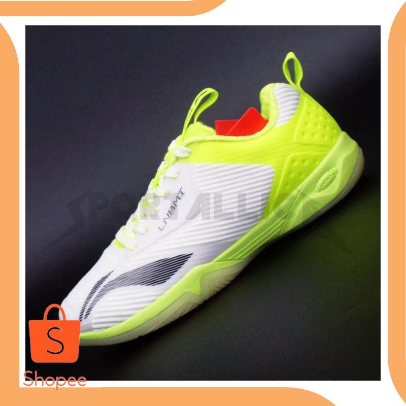 Unik limited Sepatu Badminton Li-Ning / LiNing AYTQ085 Cloud Ace G8 White L Berkualitas