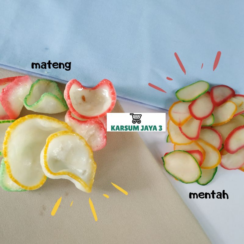 

krupuk bawang warna warni krupuk bawang belang mentah, krupuk seblak 1kg