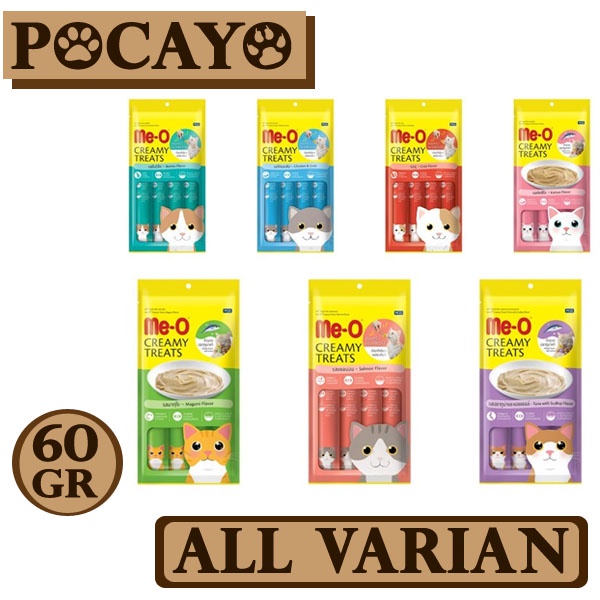 Makanan Kucing Meo Creamy All Varian 60gr