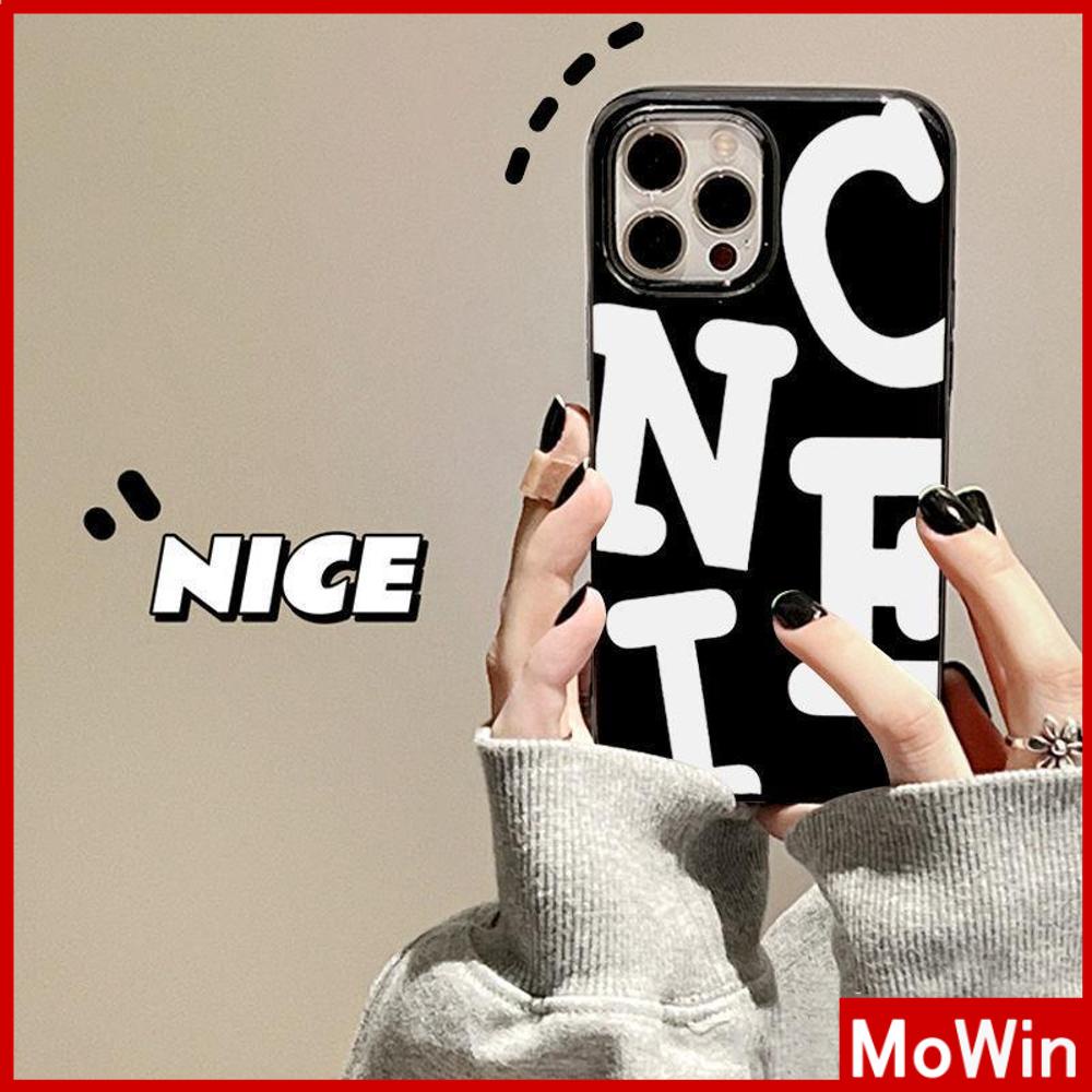 iPhone Case Silicone Soft Case Black TPU Glossy Big Hole Camera Protection Shockproof English Simple For iPhone 13 Pro Max iPhone 12 Pro Max iPhone 11 Pro Max iPhone 7Plus iPhone x xr