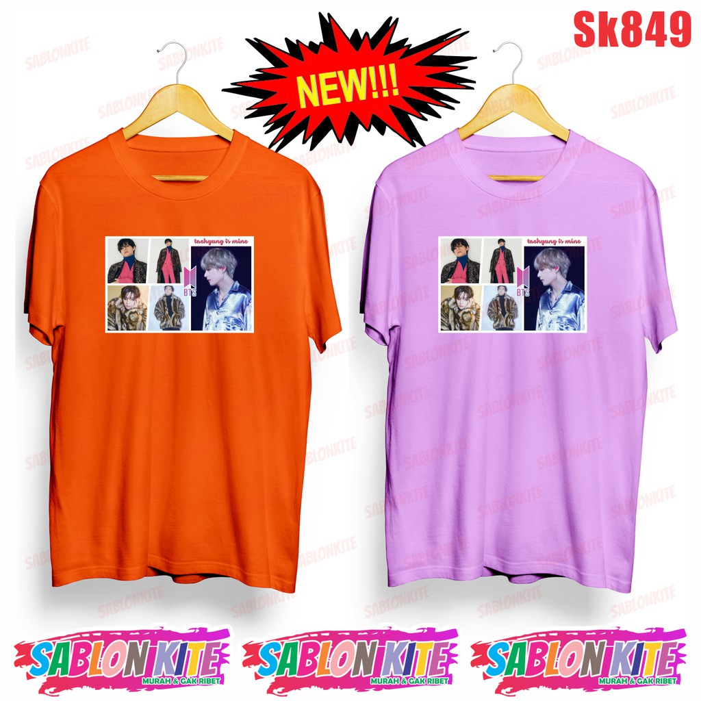 MURAH!!! KAOS TAEHYUNG V KPOP SK849 UNISEX COMBED 30S