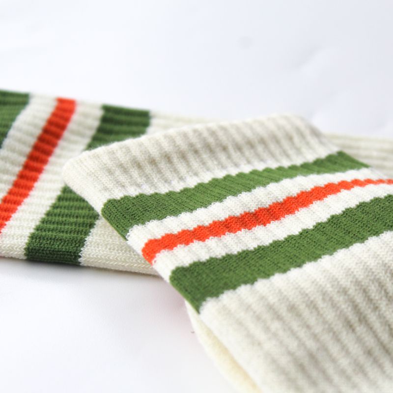 Mildness Kaos Kaki Terry Sport Crew Athletics High Performance Pendek Olahraga Abu Putih