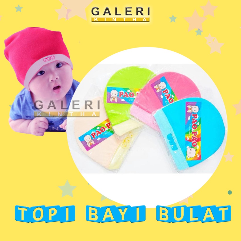 Topi Bayi Bulat Laki Laki Newborn Baru lahir