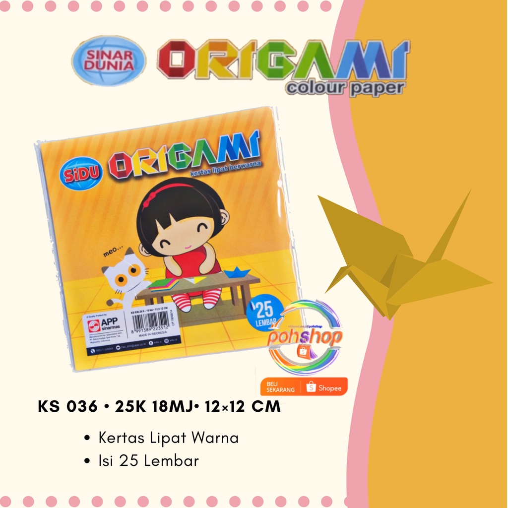 

Sinar Dunia Kertas Lipat Origami 12x12 KS 036 25K