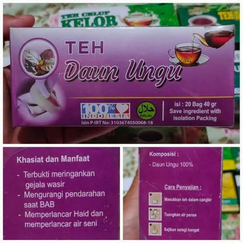 

Teh celup daun ungu, meringankan gejala wasir