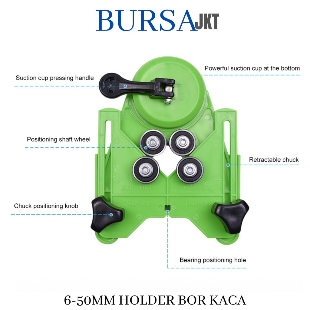 DUDUKAN MATA BOR PELUBANG KERAMIK GRANIT DRILL BIT HOLE LOCATOR 4 - 83 MM ADJUSTABLE