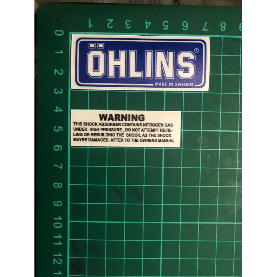 Sticker Shock Stiker Ohlins blue