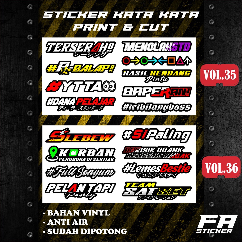 Stiker Racing Pack Print Cut Viral Terbaru Stiker Motor Sticker Helm