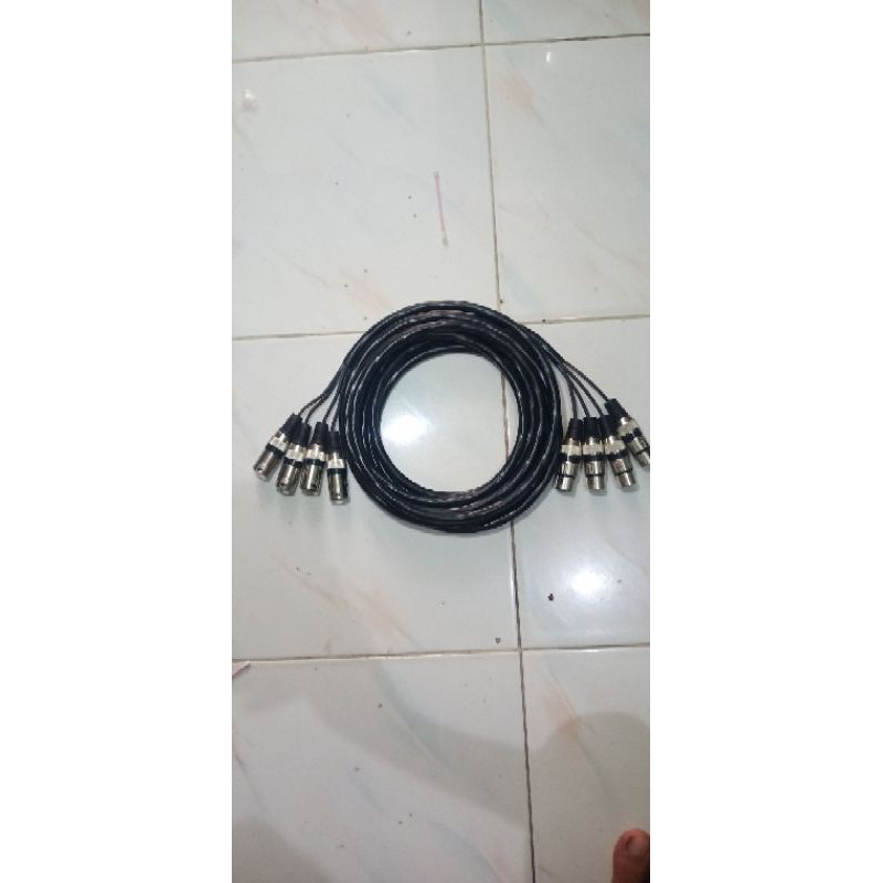 kabel snake BMA isi 4 panjang 1 meter jack canon male to female