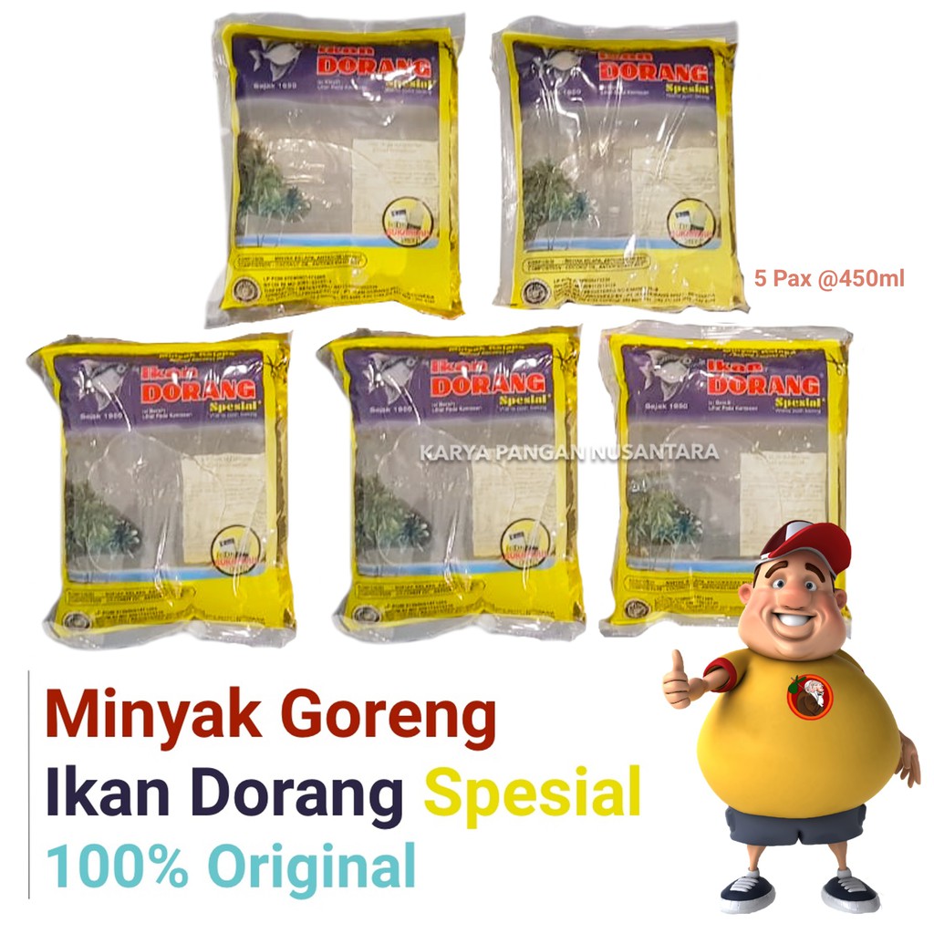 

PAKET MINYAK DORANG SPESIAL 450 ML 5 PAX MINYAK GORENG DORANG SPESIAL