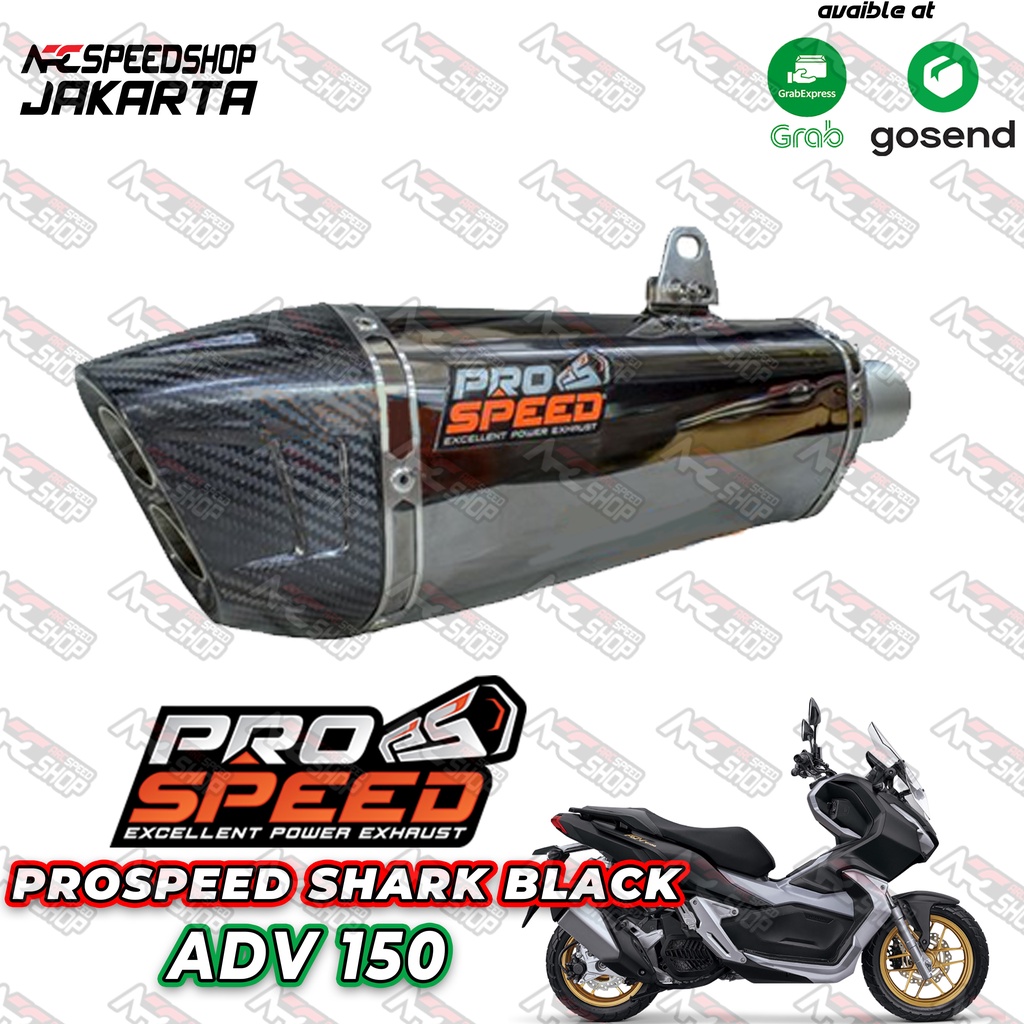 Knalpot Prospeed Shark Black New Honda Adv Prospeed Exhaust
