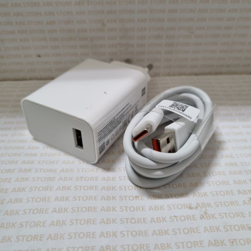 TURBO CHARGE 33W CHARGER XIAOMI REDMI NOTE 9 - NOTE 10 PRO MI 11 - Mi 10T Type-C ORIGINAL