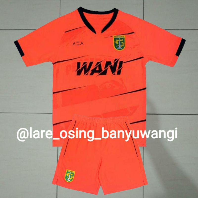SETELAN DEWASA PERSEBAYA KIPER 2020 GK ORANGE JERSEY CELANA LIGA 1 PRINTING