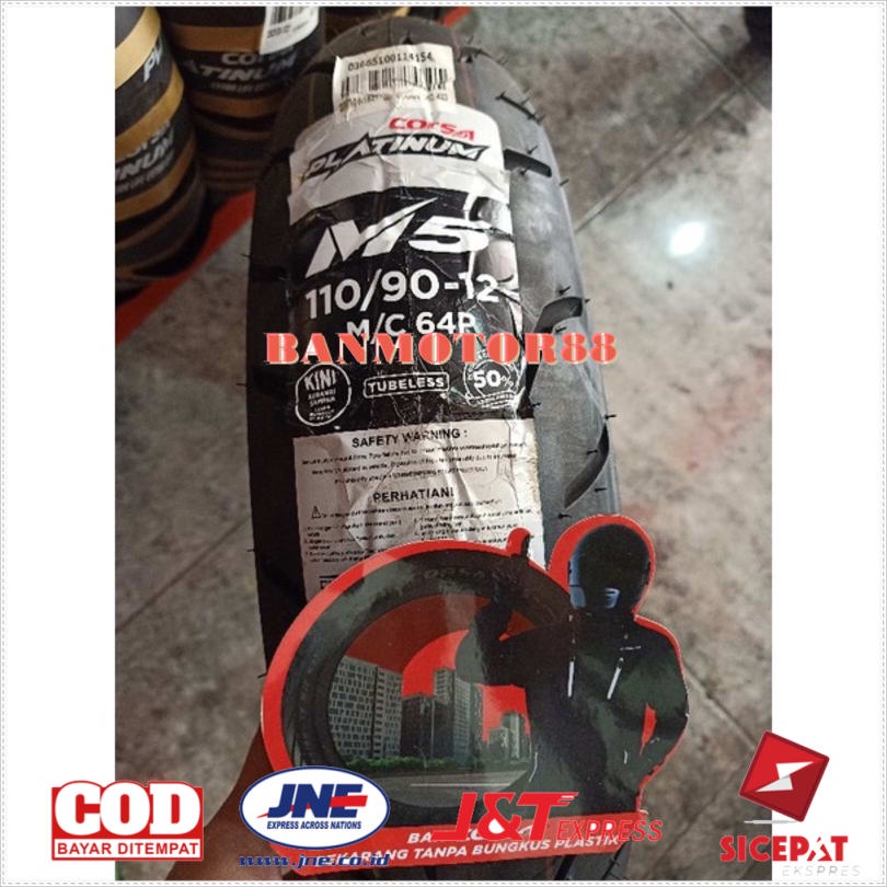 Ban Corsa M5 Platinum 110 90 Ring 12 Tubeless Scoopy FI