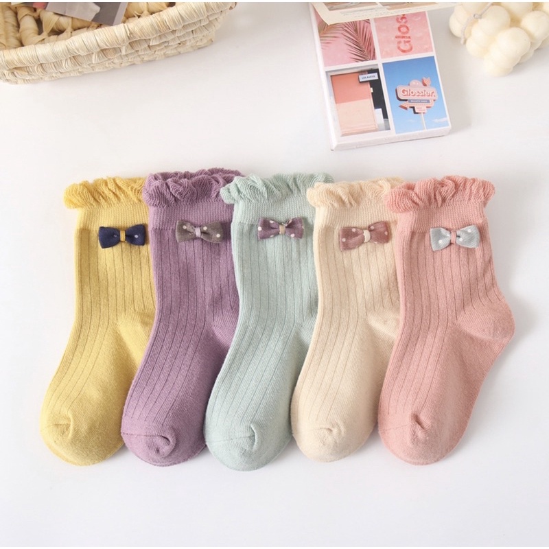 Kaos Kaki Anak Perempuran Anak Cewek Pita DOT / Kids Girl Socks