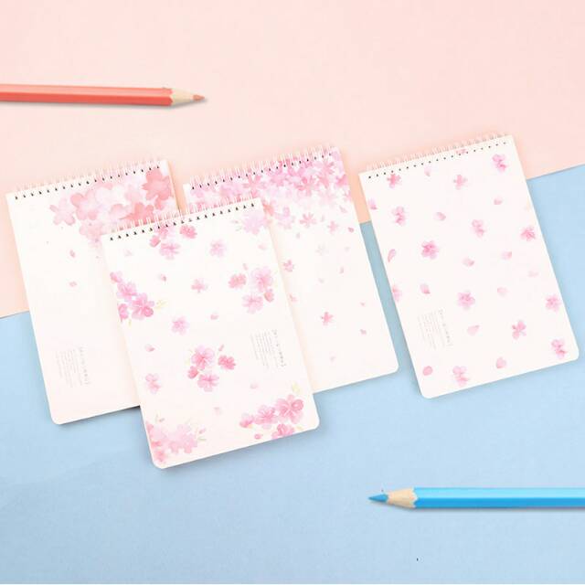 

Sakura Flower Spiral Ruled Notepad B5