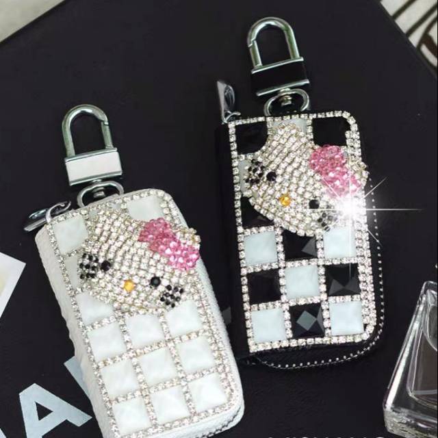 Barang mobil accmobil Gantungan kunci mobil chanel stnk dompet hello kitty blink