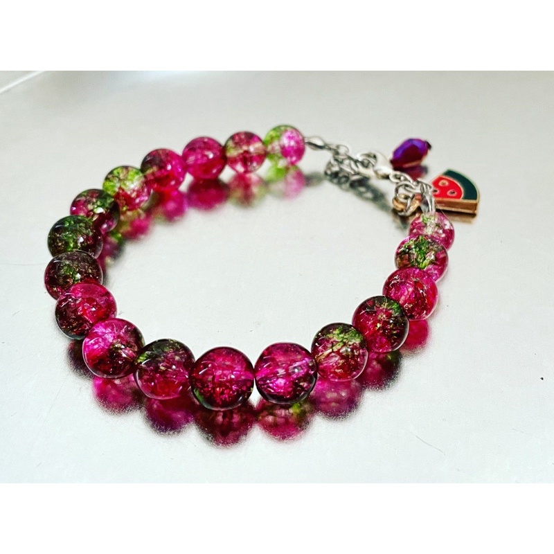 Watermelon Tourmaline bracelet 8 mm