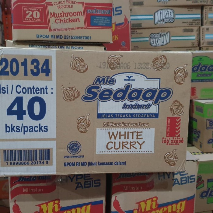 

CTN 40S - MIE SEDAAP WHITE CURRY / MI SEDAP KUAH / WHITE KARE atayatoko