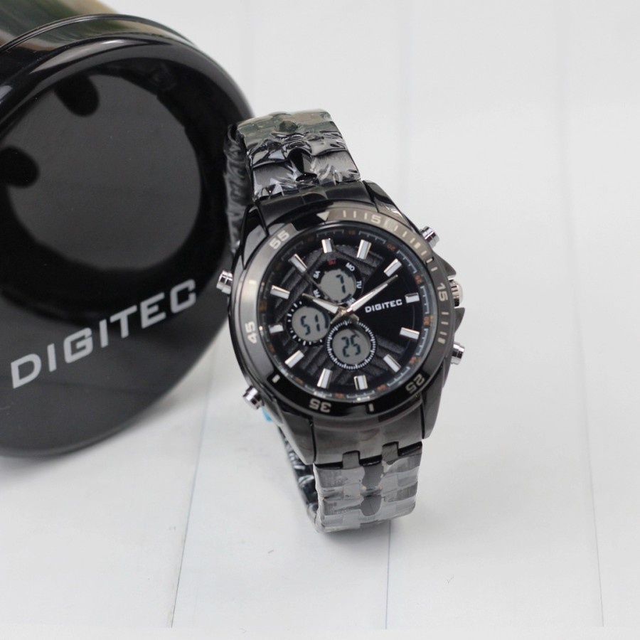Jam Tangan Pria Digitec Original DG-3046 Stainless Steel