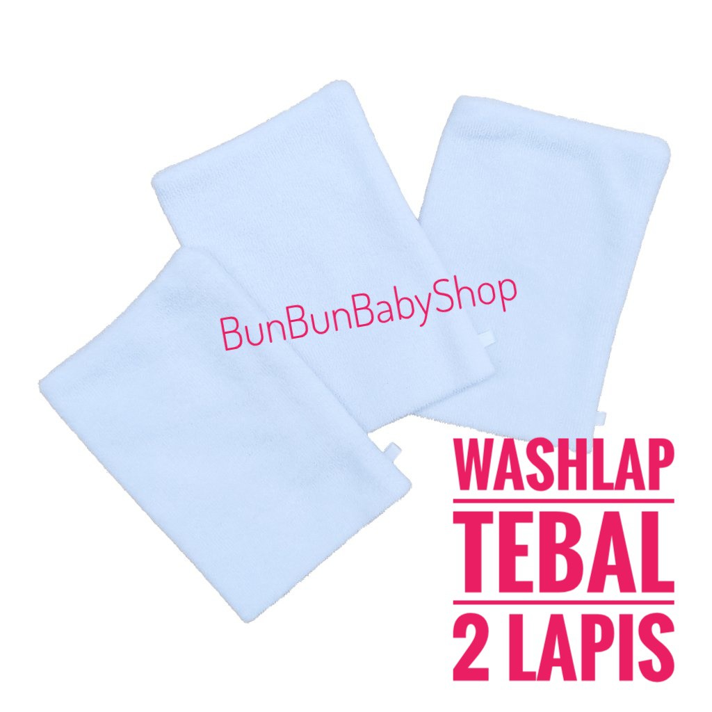 Waslap Baby POLOS Washlap Bayi Handuk Lap Tangan Perlengkapan Mandi Bayi Baru Lahir Newborn Murah