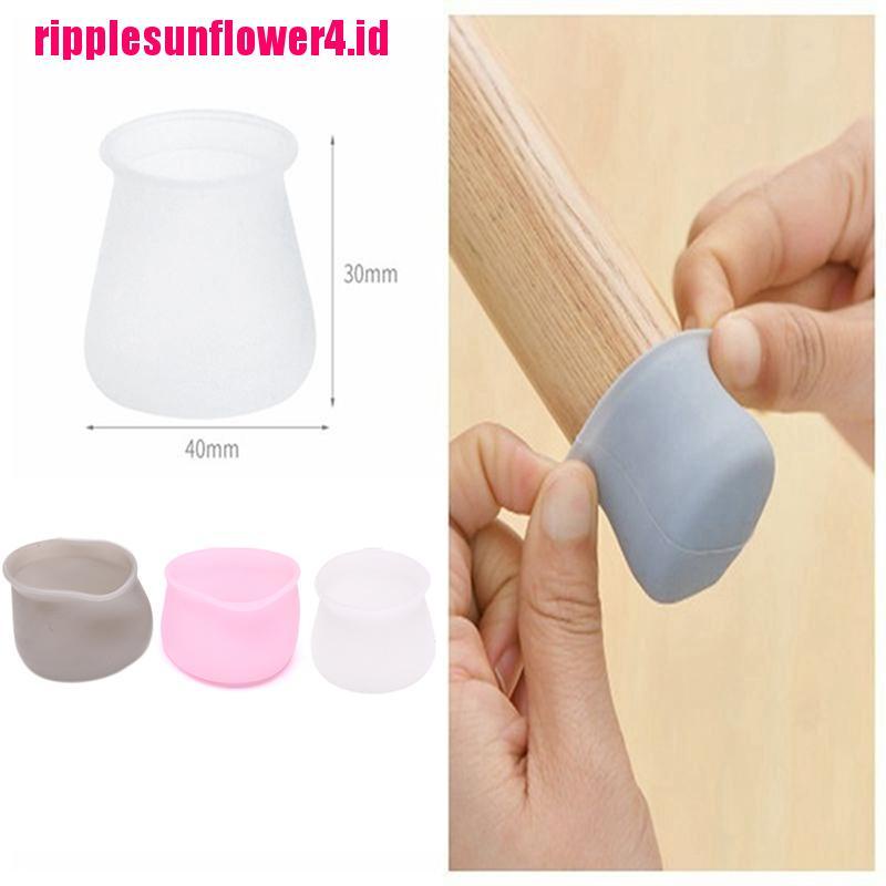 8pcs Pad Pelindung Kaki Kursi / Meja Bahan Karet Anti Slip