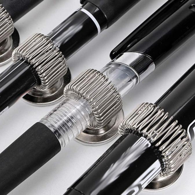 

12PCS KLIP HOLDER PEN PENSIL BAHAN STAINLESS STEEL DENGAN PEGAS ADJUST FVD643621