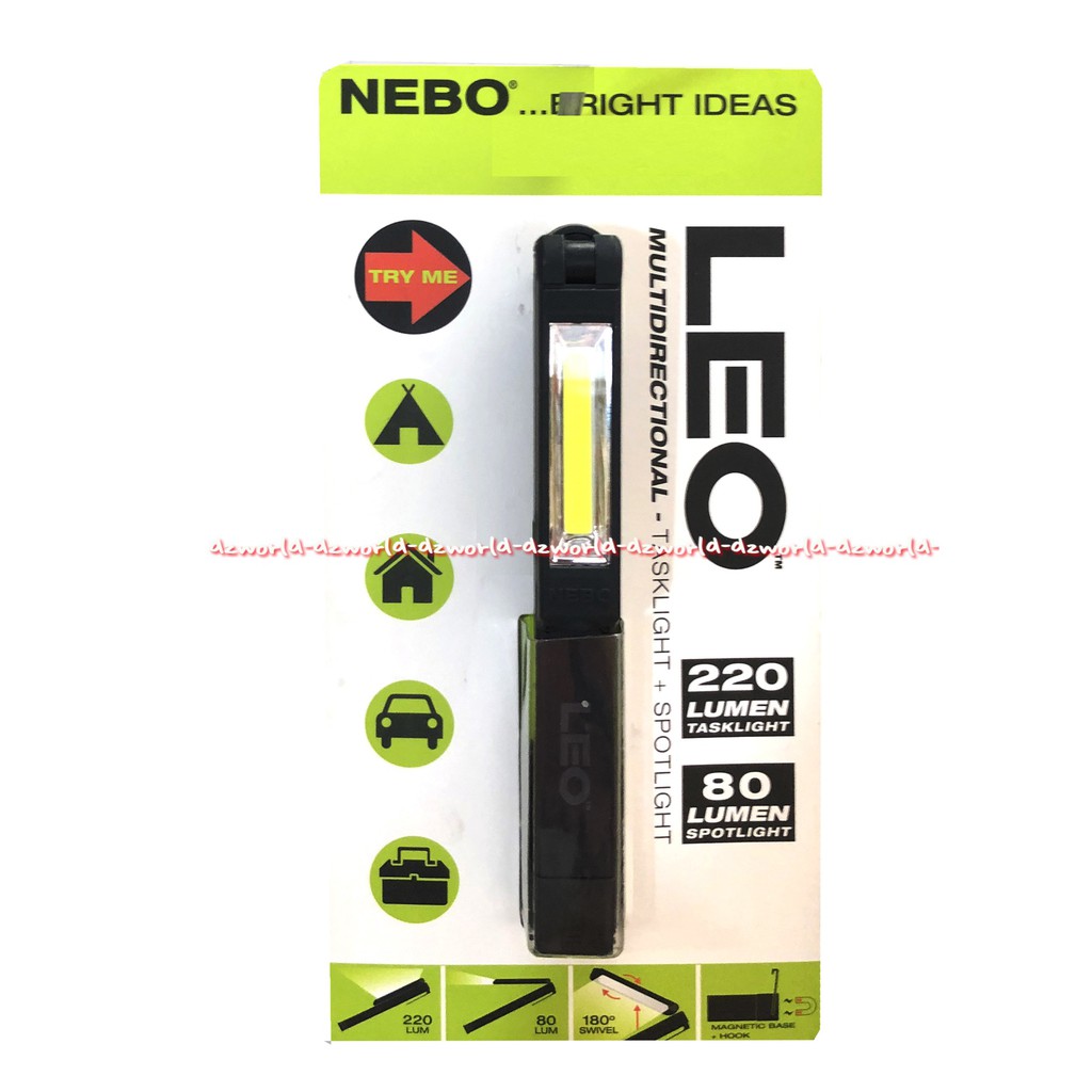 Nebo Leo Multi Directional Ask Light 220lumen Lampu Senter Lipat Kecil