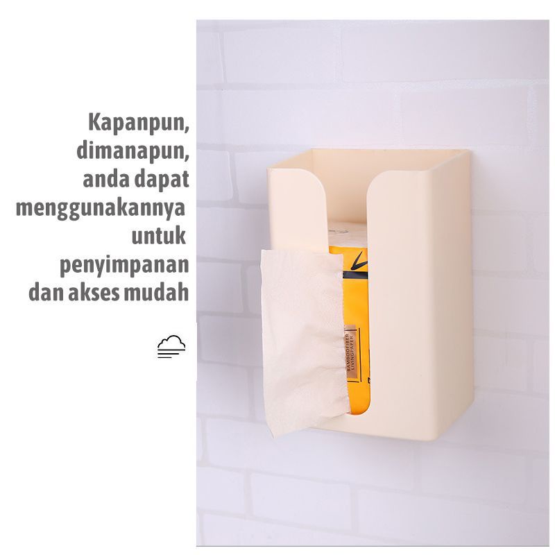 kotak tissue tempat tisu tempel gantung tempat tissue gantung  tempel 1pc