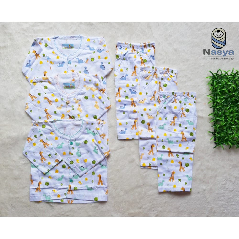 [B-006] Setelan Baju Bayi Lengan Panjang &amp; Pendek Shankusen 3 - 6m