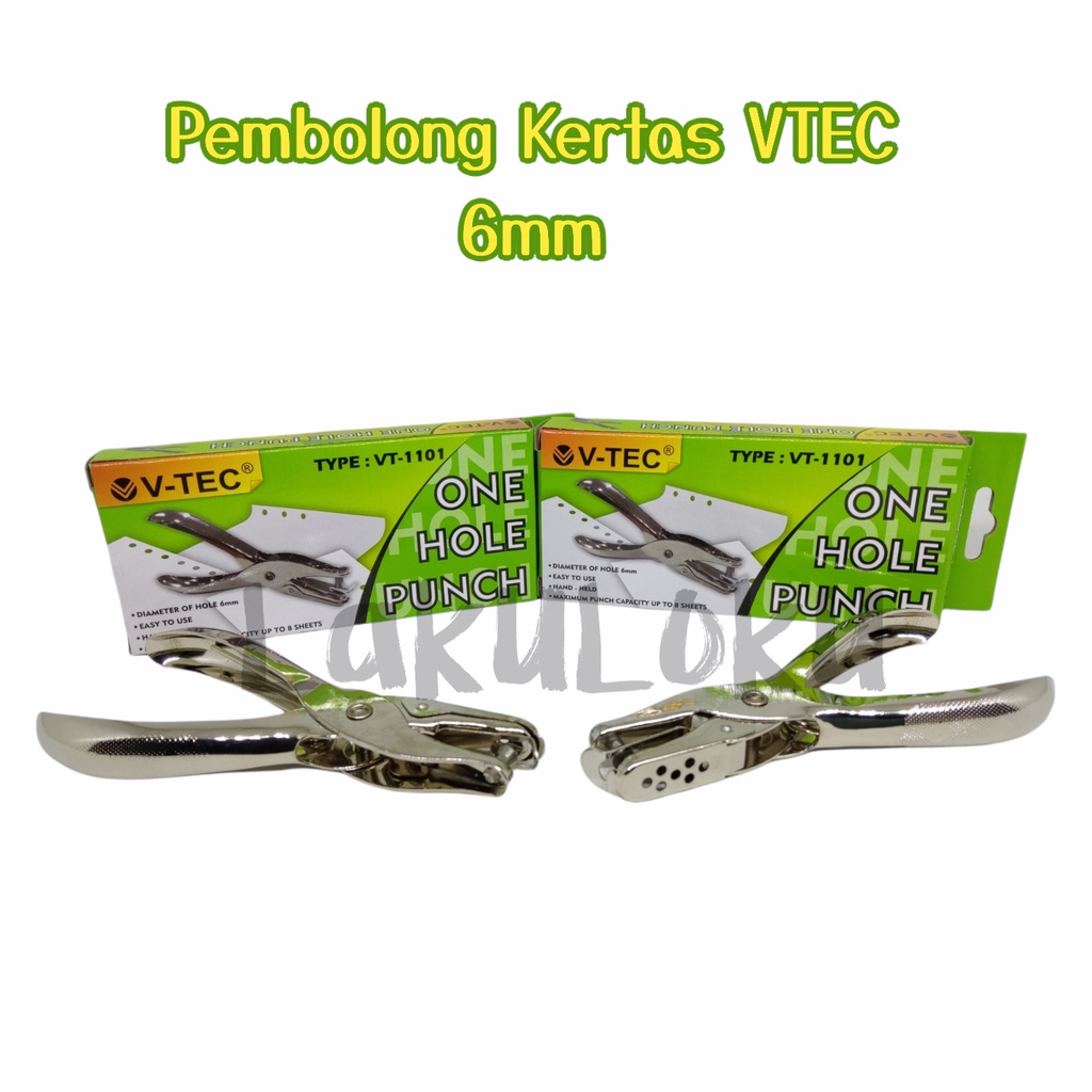 

Perforator 6 mm One Hole Punch VTEC / Pembolong Kertas 1 Lubang ukuran 6 mm