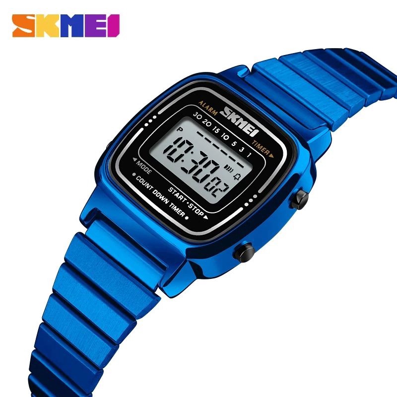 SKMEI 1252 Jam Tangan Wanita Digital Stainless Steel WK-SBY