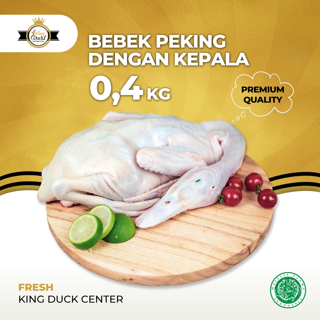 

BEBEK PEKING / DAGING BEBEK 0.4 KG UTUH PAKAI KEPALA KAKI