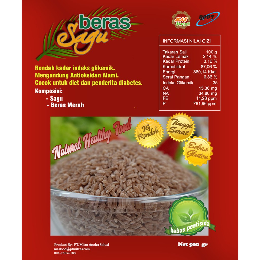 

Beras sagu 400 gr Sehat dan menyehatkan