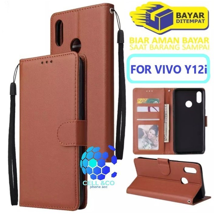 Flip cover VIVO Y12i Flip case buka tutup kesing hp casing hp flip case leather wallet