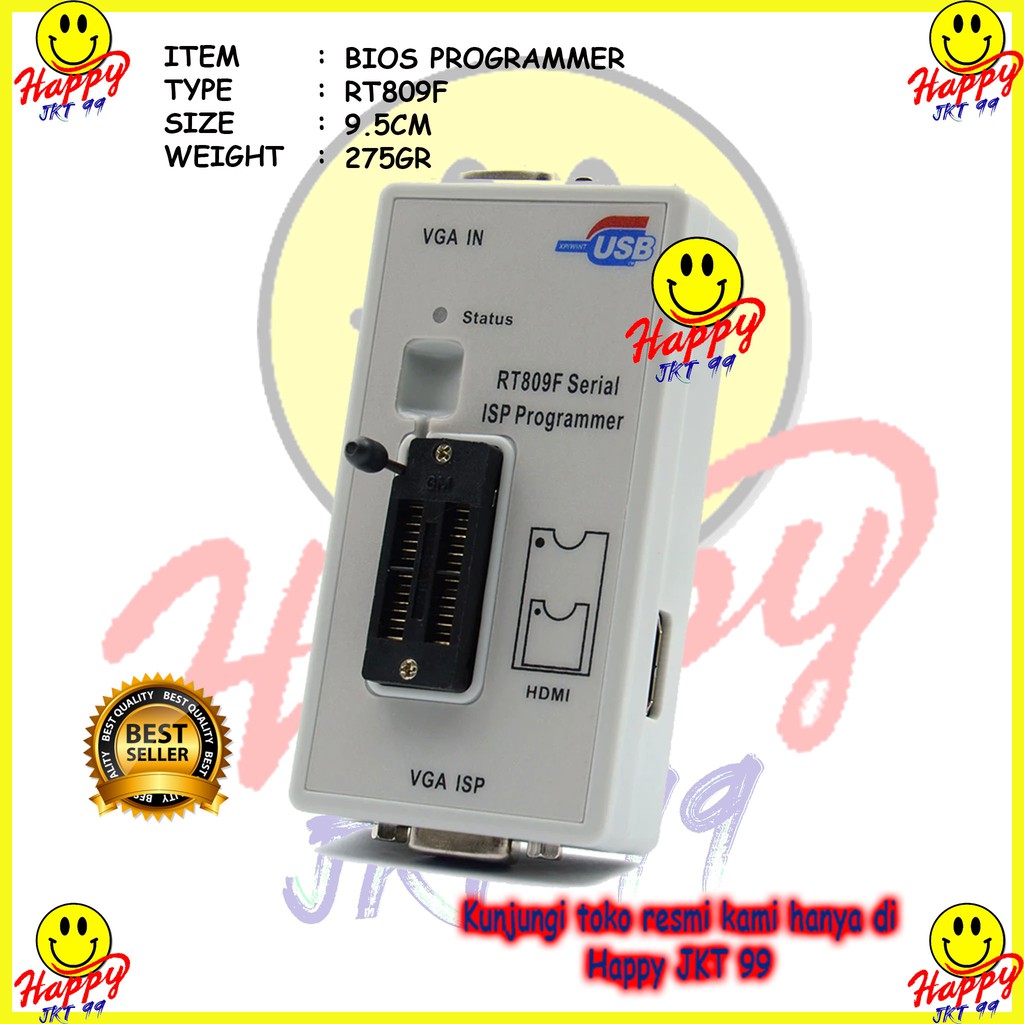 [ HAPPY JKT 99 ] ALAT FLASH IC BIOS EEPROM PROFESIONAL RT809F RT 809 F RT809 809F ORIGINAL AUTO DETECT