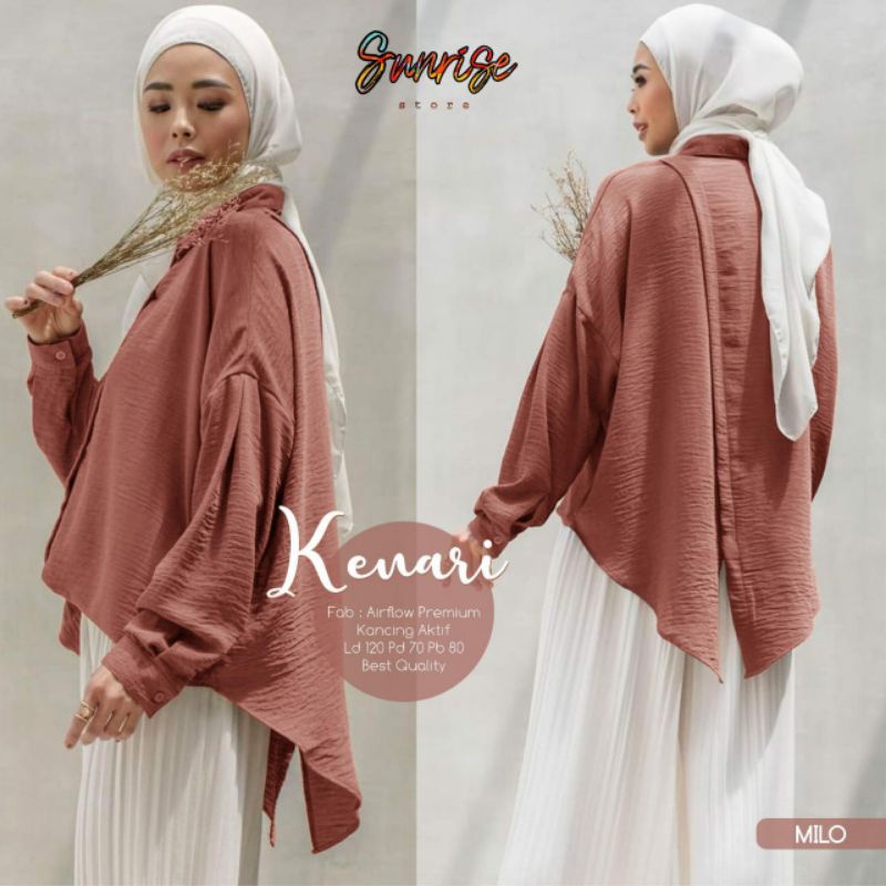 Kenari blouse crinkle airflow jumbo ld 120 XXL