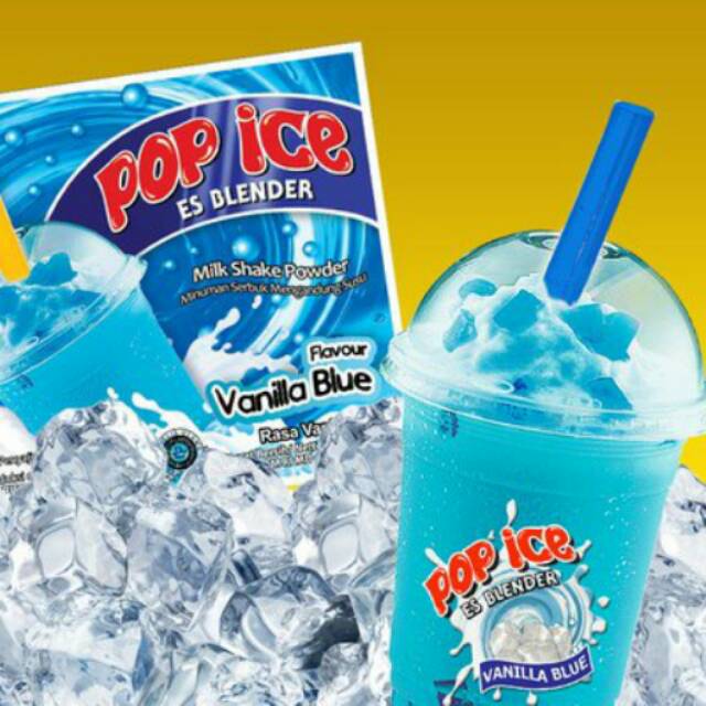 Pop Ice Es Blender Rasa Vanilla Blue