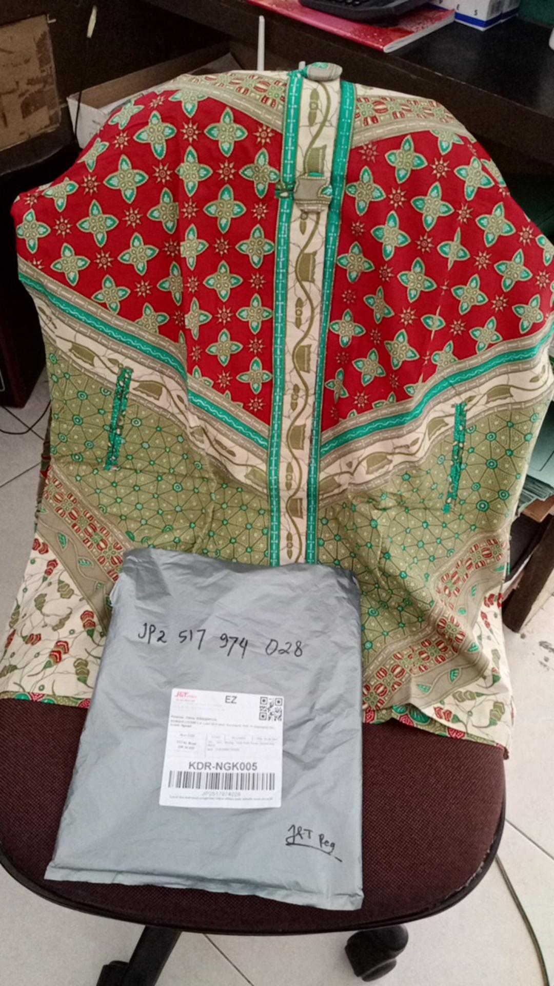 Tunik Batik Blarak Sinaran Dua Merah