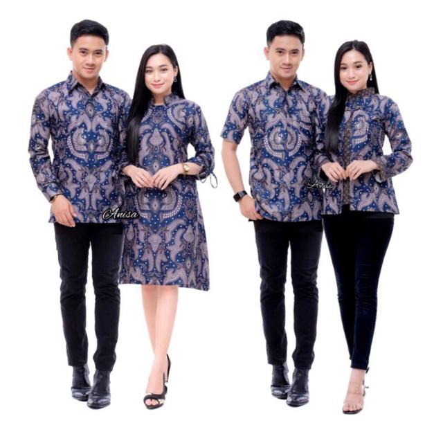 Maura Couple - Sania Ruffle Batik Couple Ori Ndoro Jowi Garansi Termurah Shopee - Batik Modern Solo