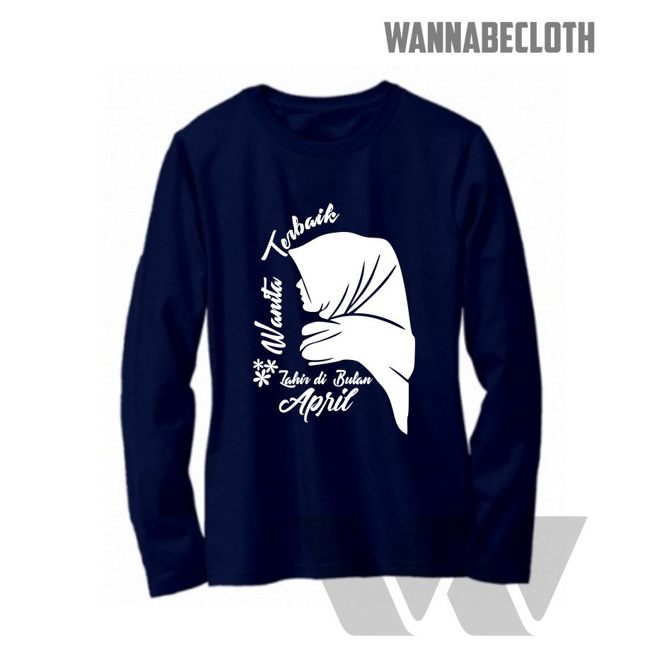 Kaos Wanita Terbaik Lahir April Kaos Panjang Wanita Baju T-Shirt Wanita Terbaik Lahir April