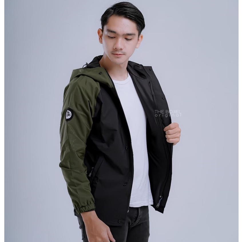 Jaket pria IKC 002 distro cbr six Bandung hoodie dua sisi bolak balik keren grosir pakaian pria H0D7