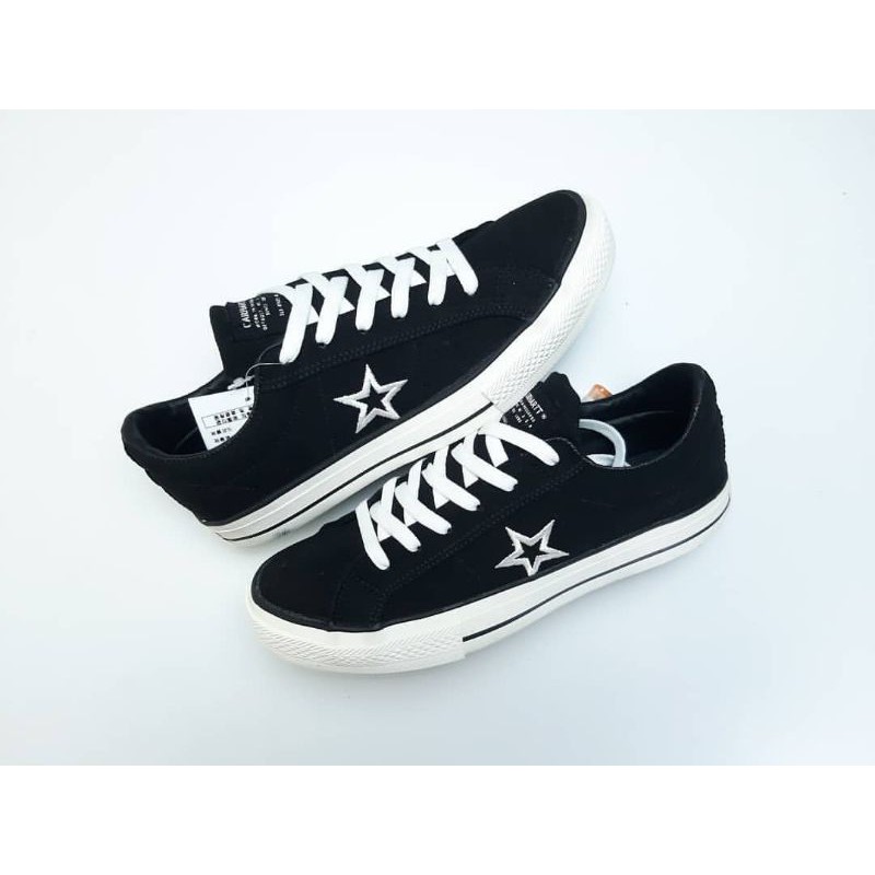 SEPATU IMPOR CONVERSE ONE STAR PREMIUM VIETNAM SNEAKERS KASUAL BLACK WHITE KADO HADIAH HITAM